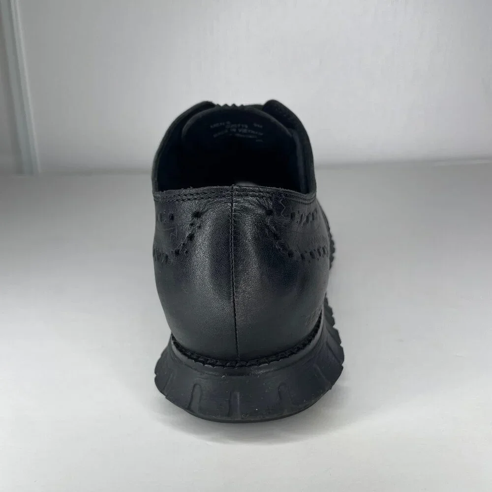 Cole Haan ZERØGRAND Black Leather Wingtip Oxfords Gorpcore Business Casual 9M